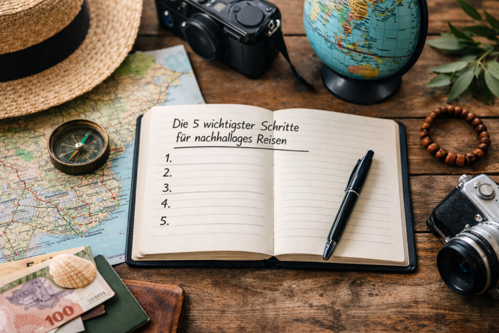 Reisevorbereitungen für nachhaltiges Abenteuer