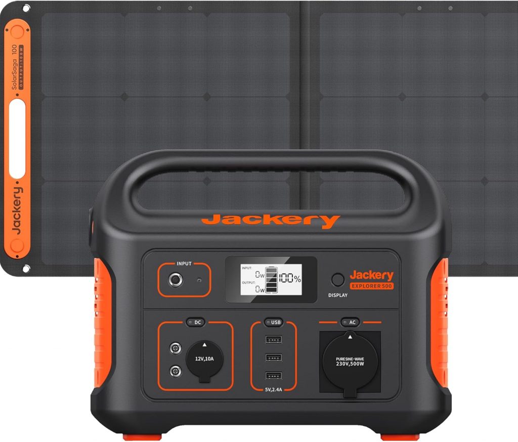 Der Jackery Explorer 500 mit SolarSaga-Panel ist der Klassiker unter den Solargeneratoren. 